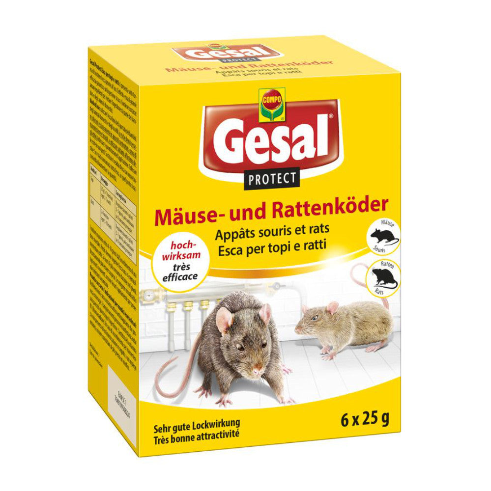 GESAL PROTECT Mäuse- und Rattenköder 6 x 25g