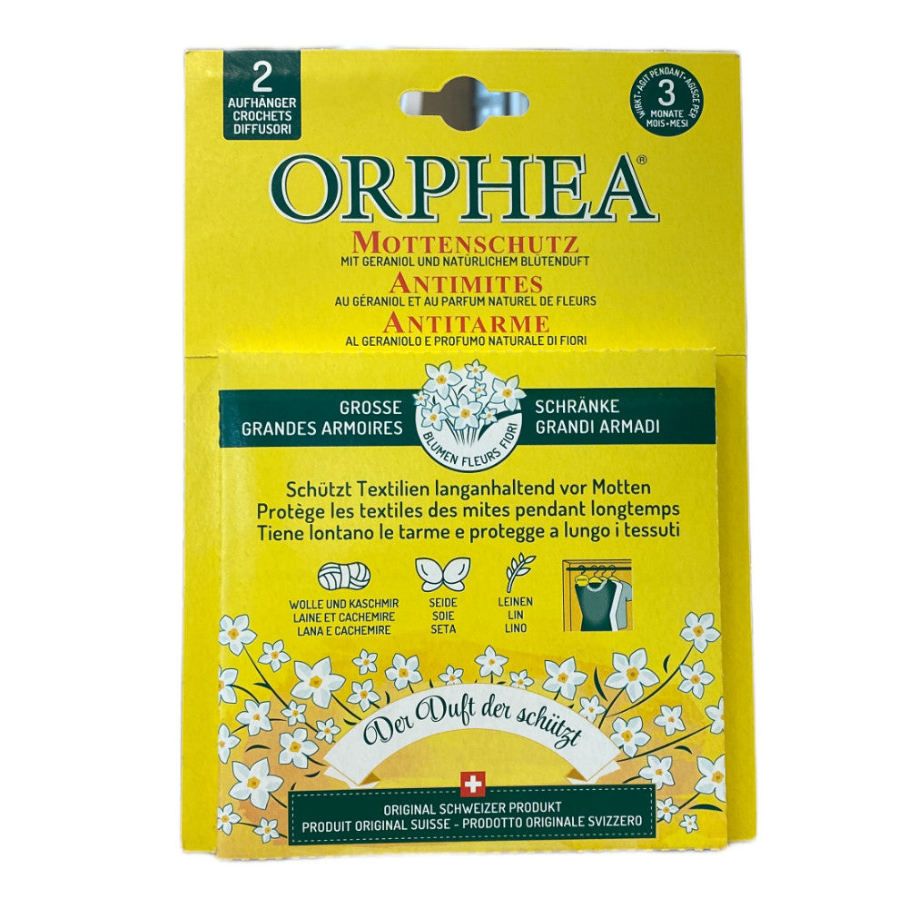 ORPHEA Mottenschutz Aufhänger Blütenduft 2 Stück