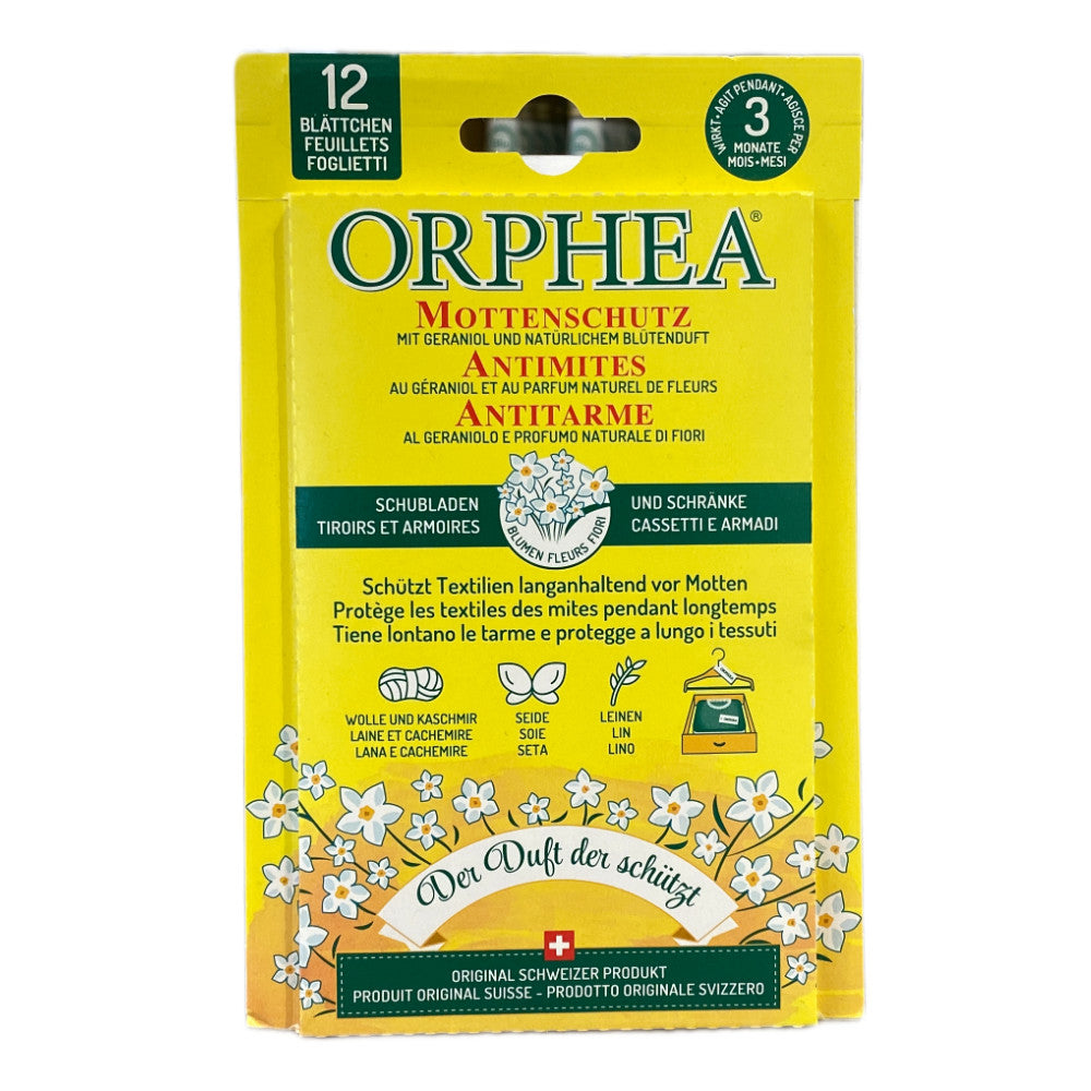 ORPHEA Mottenschutz Blätter Blütenduft 12 Stück
