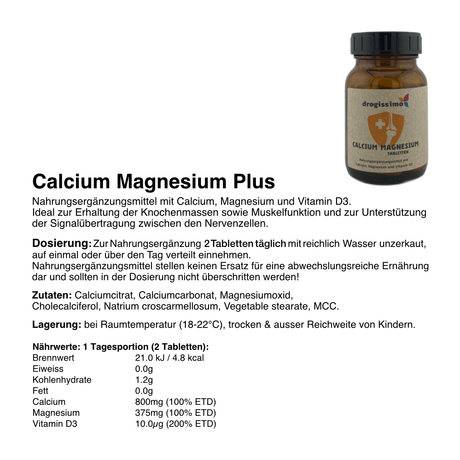 drogissimo Calcium Magnesium Plus Tabletten