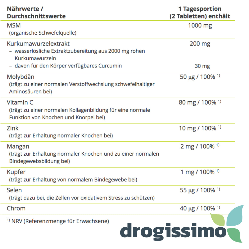 ALPINAMED MSM Curcuma-Arthro Tabletten Dose 90 Stück